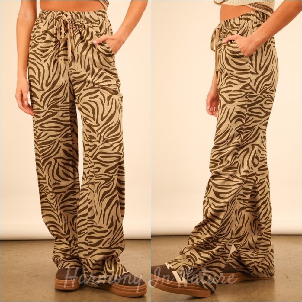 Zen Zebra Linen Pants